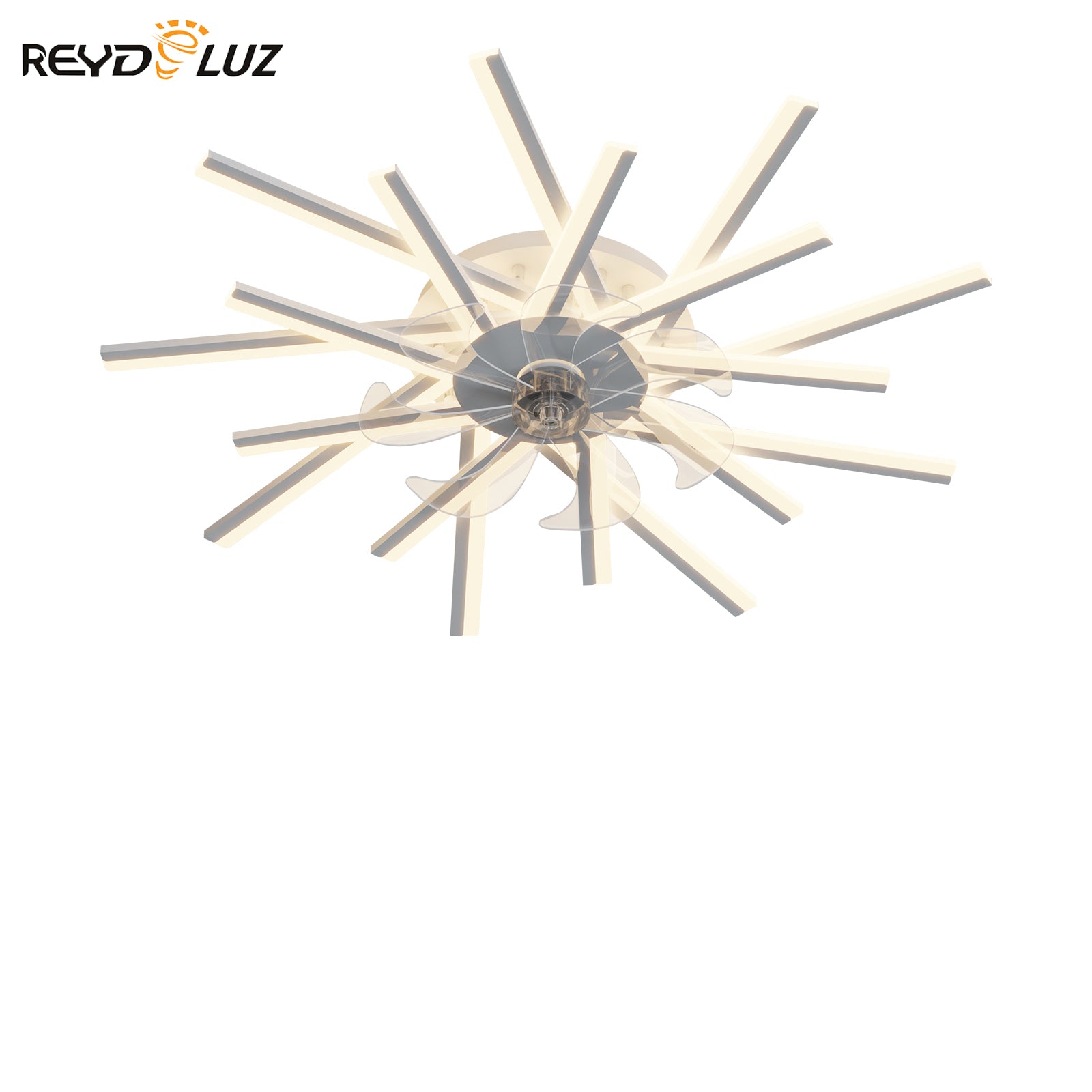 REYDELUZ 36.2" Modern LED Ceiling Fan with Lights.