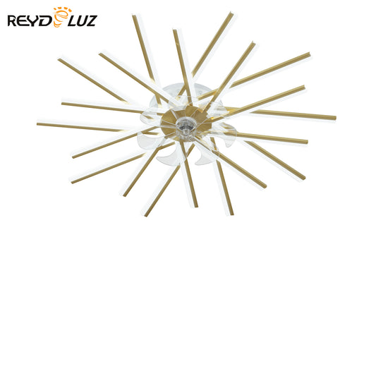 REYDELUZ 44.8" Modern LED Ceiling Fan with Lights.