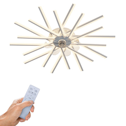 REYDELUZ 44.8" Modern LED Ceiling Fan with Lights.