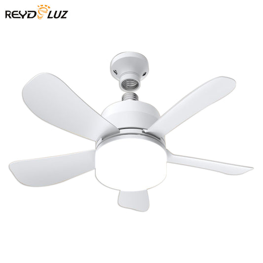 REYDELUZ 15.75" Socket Ceiling Fans Light with Remote for E26 Bulb