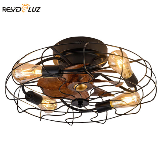 REYDELUZ 21" Caged Ceiling Fan with  Remote Control