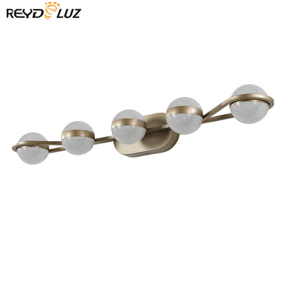 REYDELUZ 28.35" Modern Minimalist Gold Bath Lighting