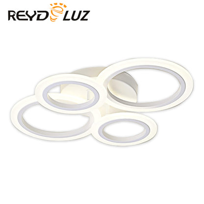 REYDELUZ White 4 Rings  Modern Ceiling Light