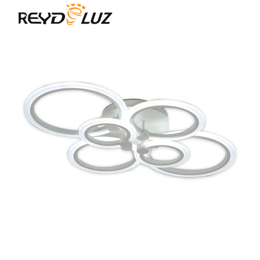 REYDELUZ White 6 Rings  Modern Ceiling Light