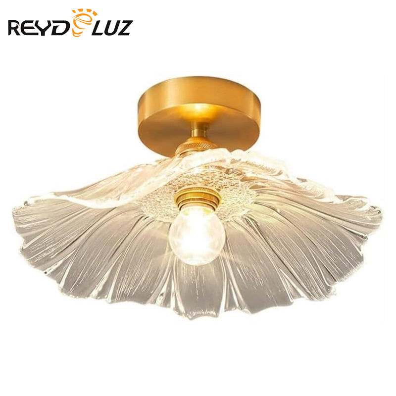 REYDELUZ 28" Gold Glass Hallway Light