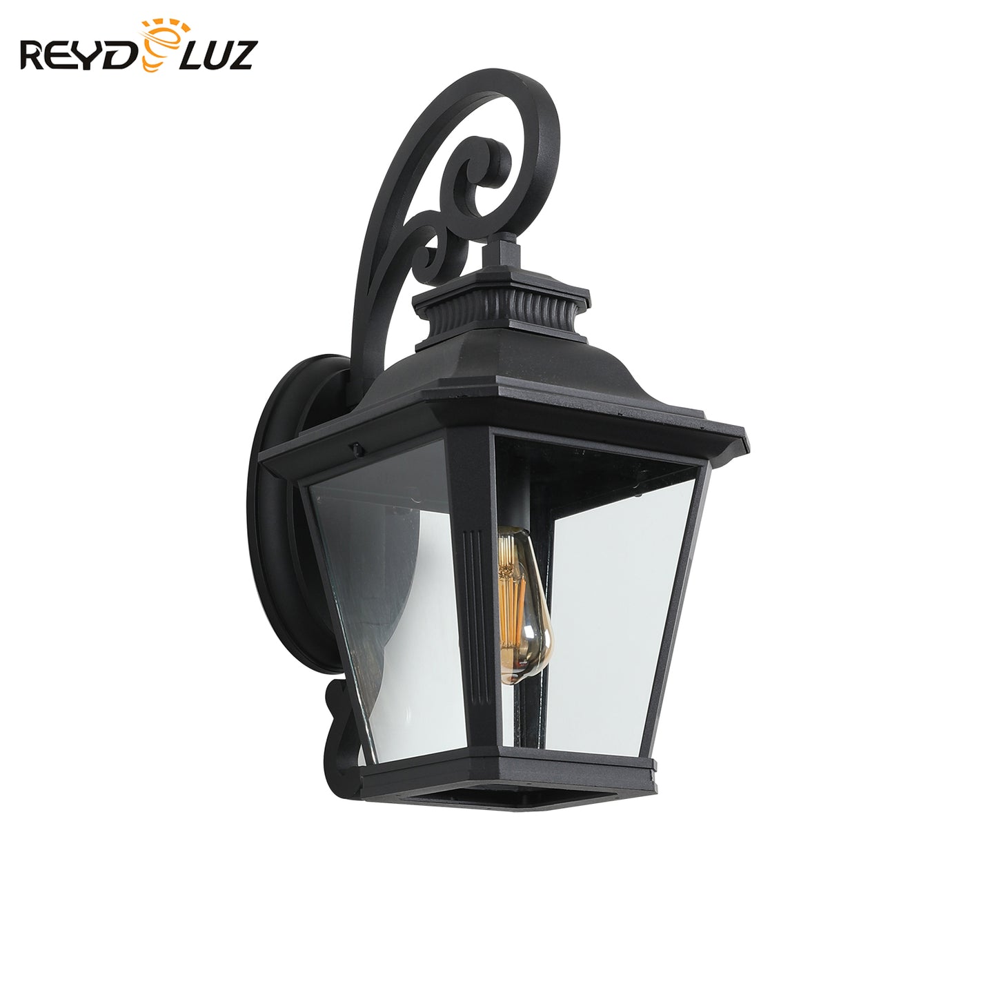 REYDELUZ 14" Outdoor Wall Sconce Lights with Clear Glass support multiple types of light bulbs