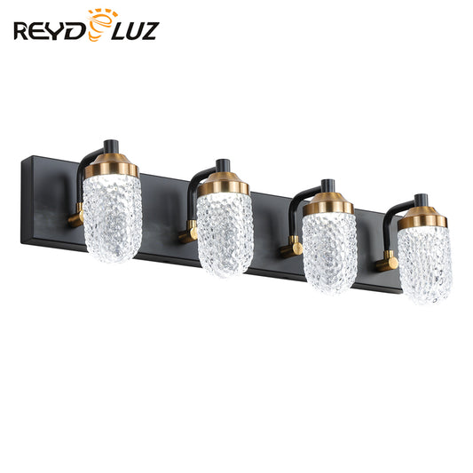 REYDELUZ 24.8" Vanity Lights With 4 LED Bulbs For Bathroom Lighting