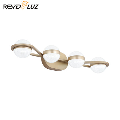 REYDELUZ 28.35" Modern Minimalist Gold Bath Lighting