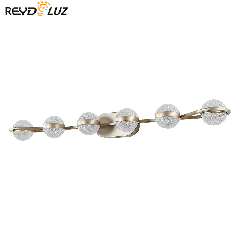 REYDELUZ 28.35" Modern Minimalist Gold Bath Lighting