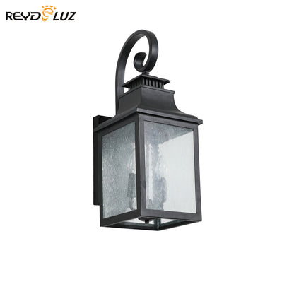 REYDELUZ 11.60" Outdoor Wall Lamps With Glass Supports multiple types of light bulbs