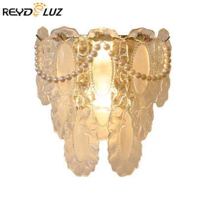 REYDELUZ 31" Vintage Light Luxury Crystals Wall Lamp