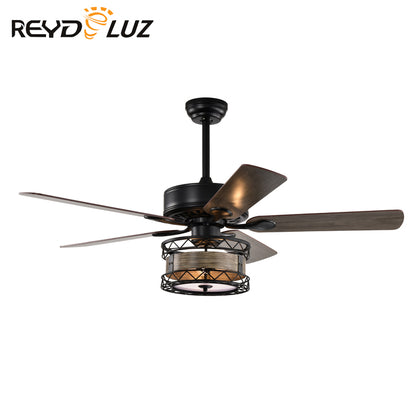 REYDELUZ 52" Farmhouse Ceiling Fan with  Remote Control