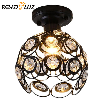 REYDELUZ 18" Metal Crystal Hallway Light  for E26/E27 Sockets