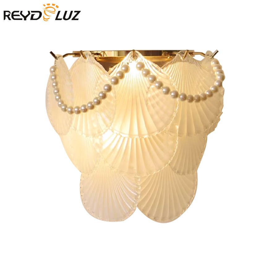 REYDELUZ 31" Modern Sea Shell Wall Lamp