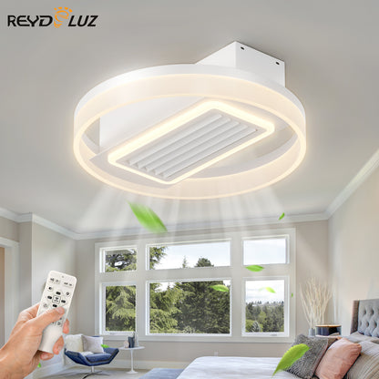 REYDELUZ 19.7" Low Profile Bladeless Ceiling Fan.