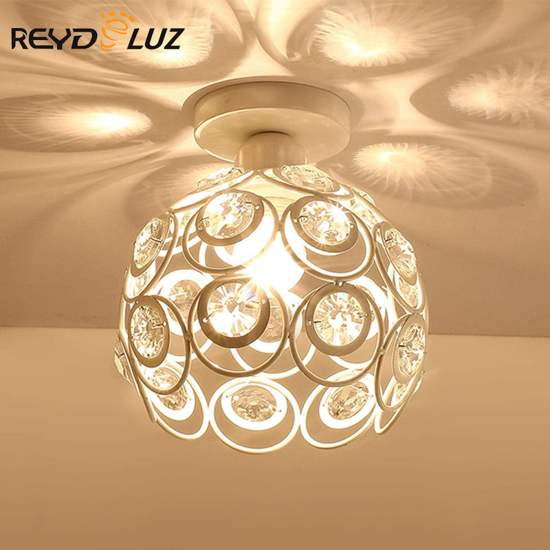 REYDELUZ 18" Metal Crystal Hallway Light  for E26/E27 Sockets