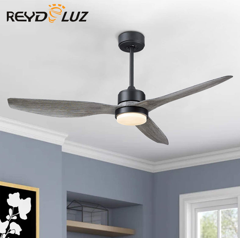 REYDELUZ 52"  Wood Color Ceiling Fan with Remote Control