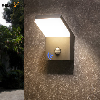 REYDELUZ 5.51" Outdoor wall light with sensor