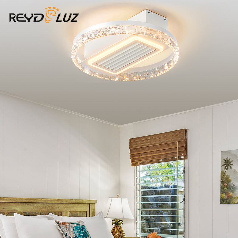 REYDELUZ 19.7" Dimmable  Bladeless Fan Light