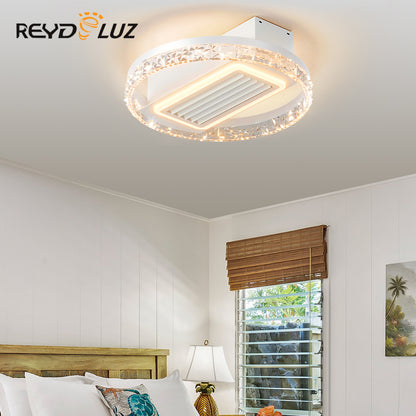 REYDELUZ 19.7" Dimmable  Bladeless Fan Light