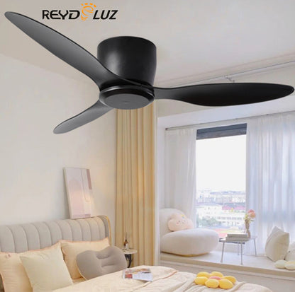 REYDELUZ 52"Inch Modern Ceiling Fan With 3 Light Colors