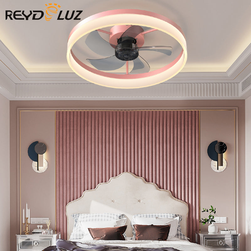 REYDELUZ 19.7" LED Ceiling Fans with 3 Light Colors