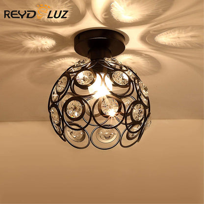 REYDELUZ 18" Metal Crystal Hallway Light  for E26/E27 Sockets