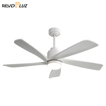 REYDELUZ 52" Modern Ceiling Fan With Dimmable LED Light.