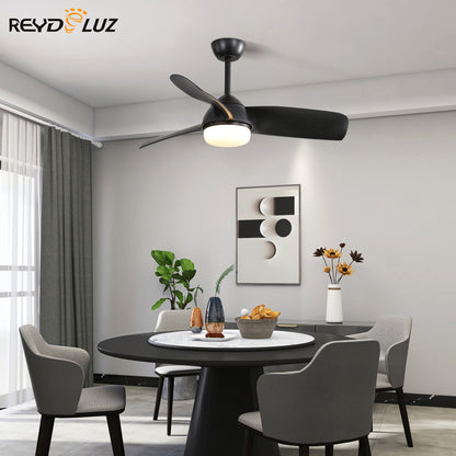 REYDELUZ  42'' Inch Modern Ceiling Fan With 6 Speed Remote Control Dimmable