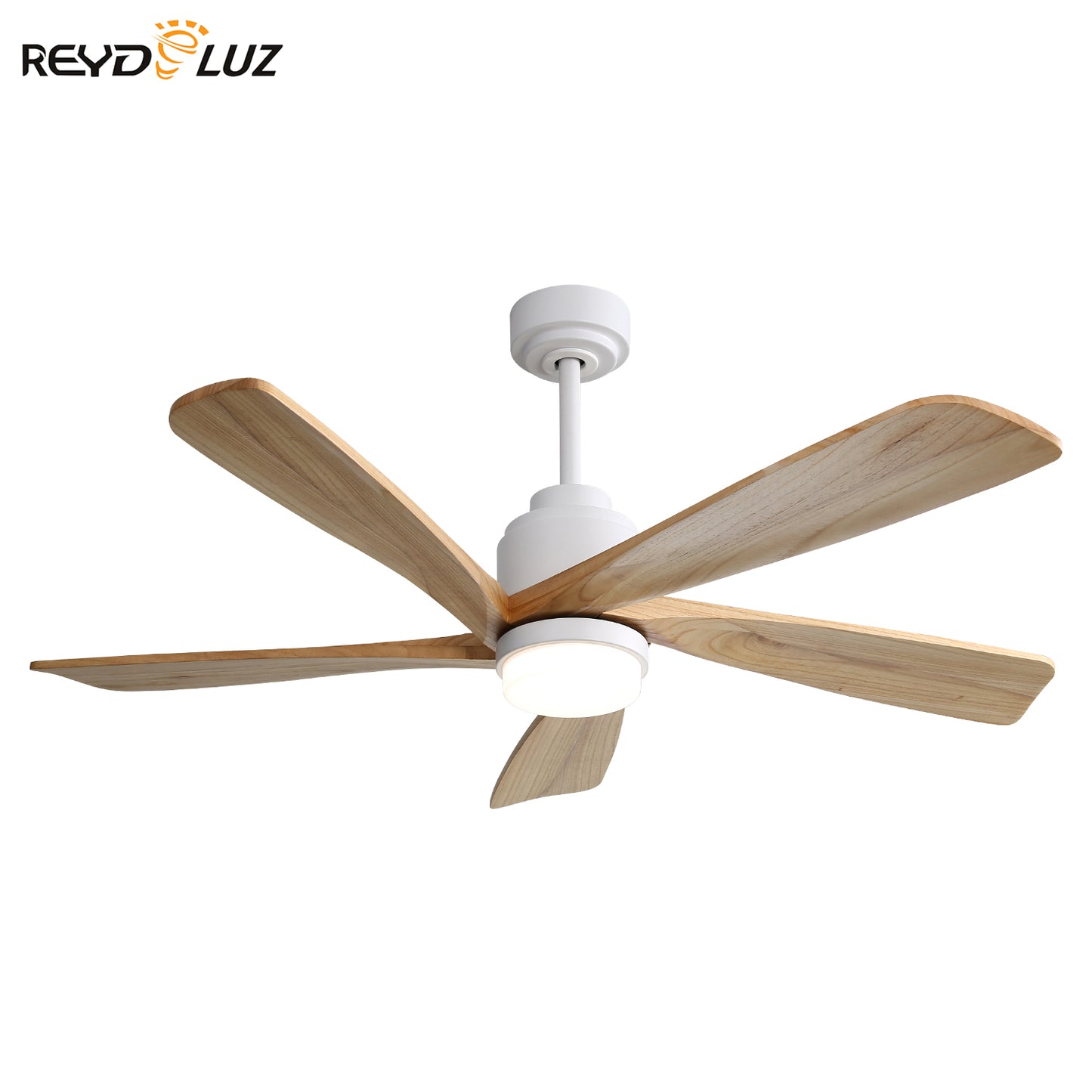 REYDELUZ 52" Modern Ceiling Fan With Dimmable LED Light.