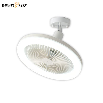 REYDELUZ 10.2" Socket Fan Ceiling Fan with Light and Remote.