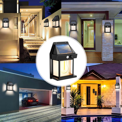 REYDELUZ Motion Sensor Outdoor Light, 3 Lighting Options.