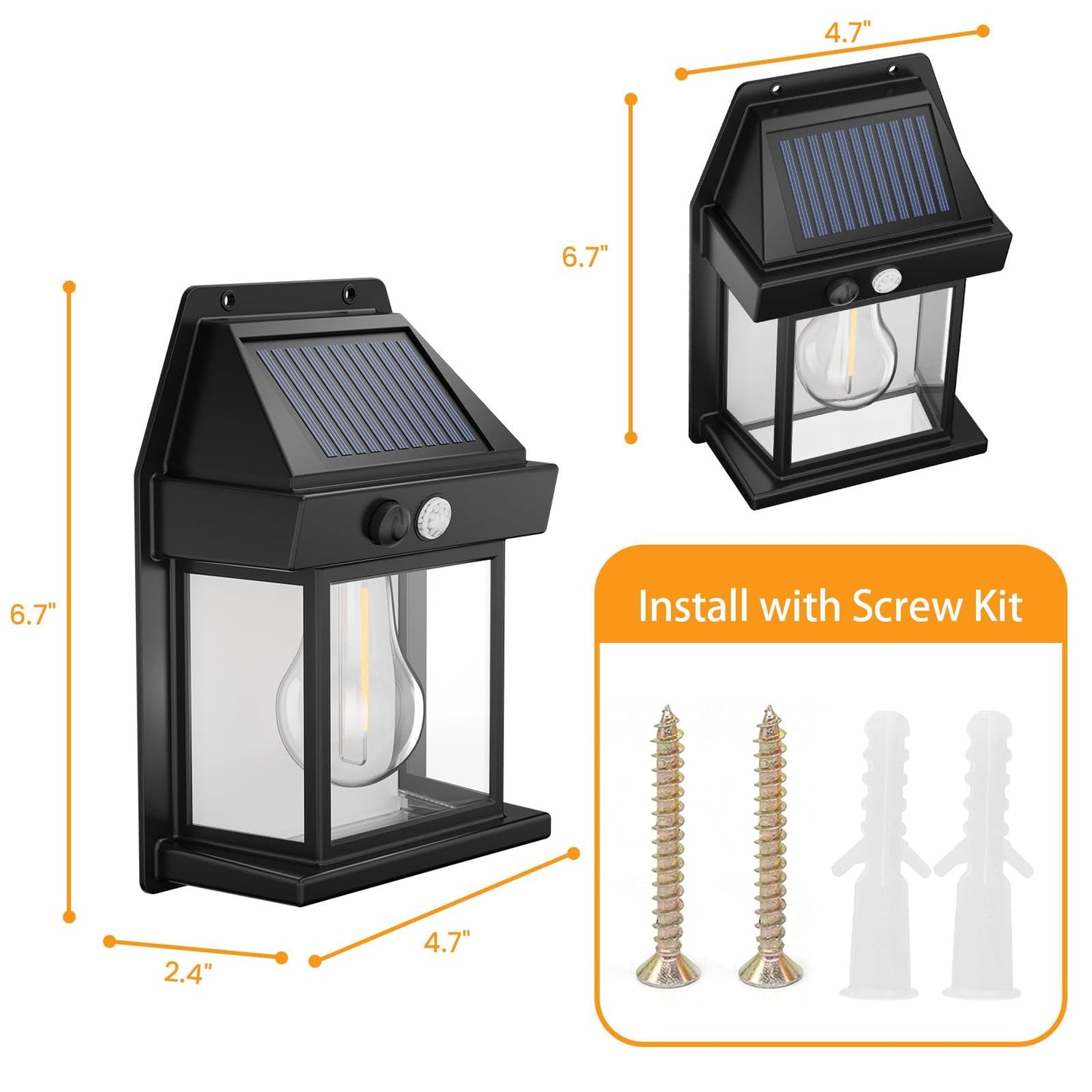 REYDELUZ Motion Sensor Outdoor Light, 3 Lighting Options.