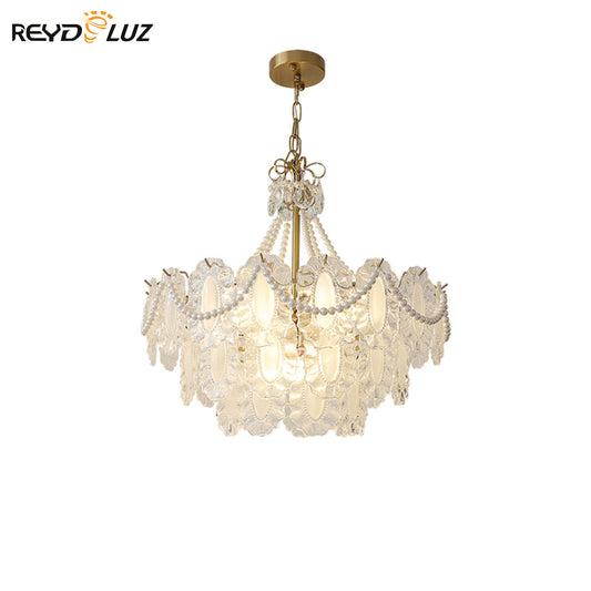 REYDELUZ 15.7“ French gorgeous vintage pearls Ceiling Lights Chandeliers