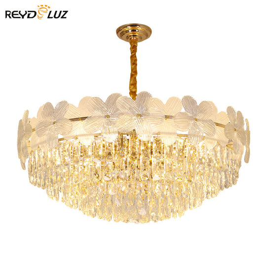 REYDELUZ 15.7“ French crystal Ceiling Lights Chandeliers