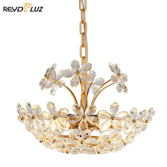 REYDELUZ 17.7“ Petal crystal Ceiling Lights Chandeliers