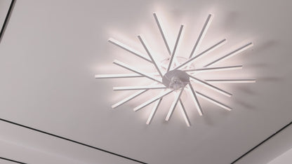 REYDELUZ 36.2" Modern LED Ceiling Fan with Lights.